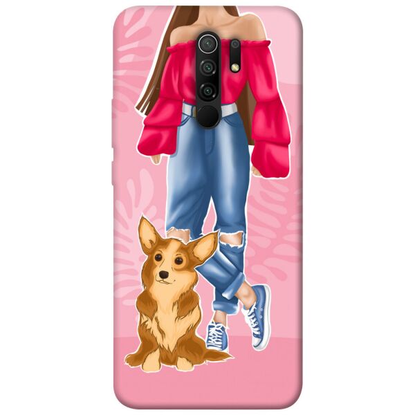 

Чехол itsPrint Girl and corgi для Xiaomi Redmi 9