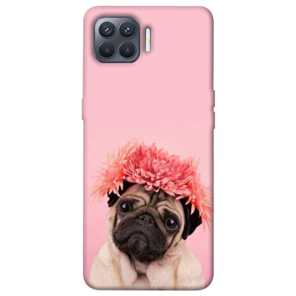 

Чехол itsPrint Мопс с цветами для Oppo Reno 4 Lite