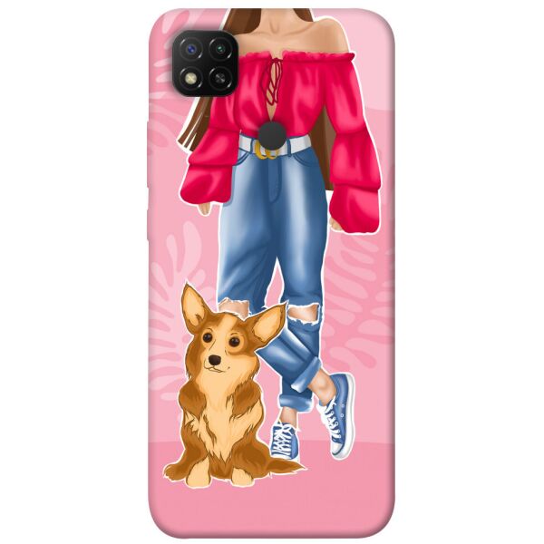 

Чехол itsPrint Girl and corgi для Xiaomi Redmi 9C