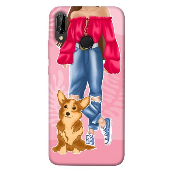

Чехол itsPrint Girl and corgi для Huawei P20 lite (2019)