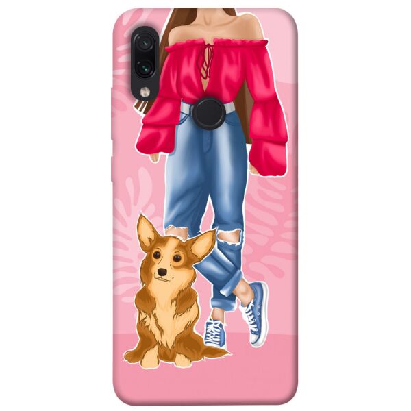 

Чехол itsPrint Girl and corgi для Xiaomi Redmi Note 7 / Note 7 Pro / Note 7s