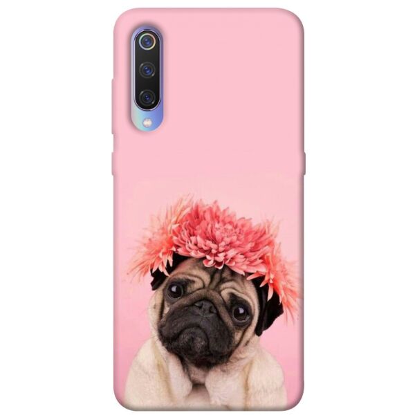 

Чехол itsPrint Мопс с цветами для Xiaomi Mi 9