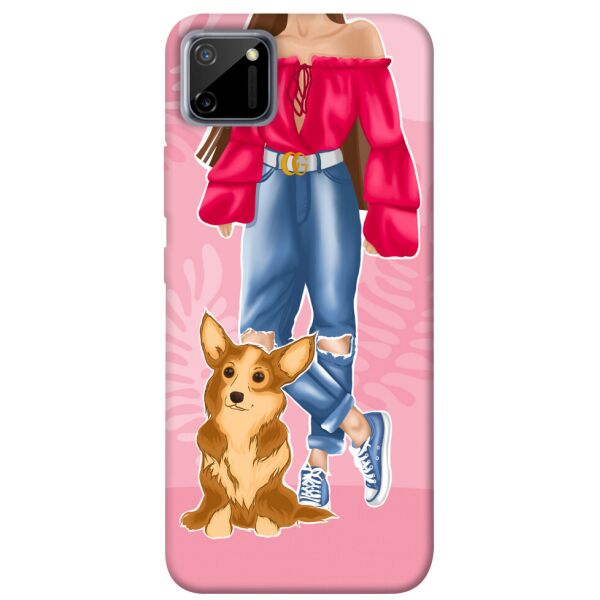 

Чехол itsPrint Girl and corgi для Realme C11