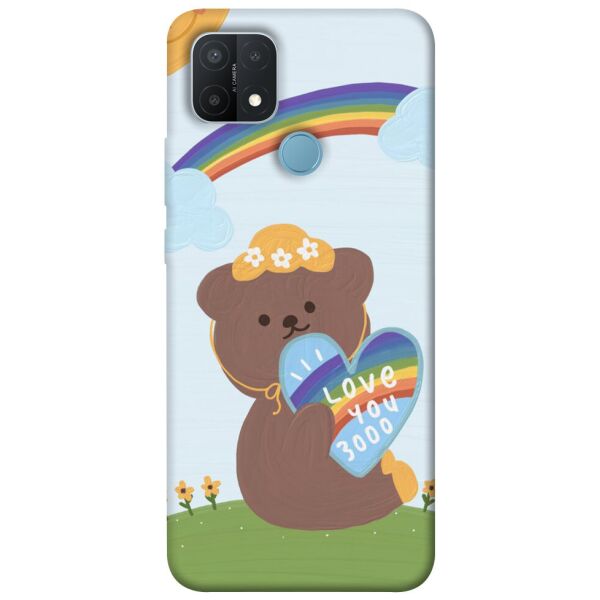 

Чехол itsPrint Мишка с сердцем для Oppo A15s / A15