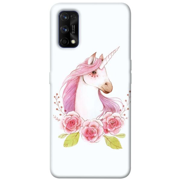 

Чехол itsPrint Единорог с цветами для Realme 7 Pro