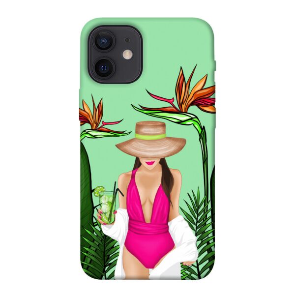 

Чехол itsPrint Tropical girl для Apple iPhone 12 mini (5.4")