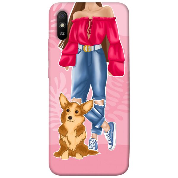 

Чехол itsPrint Girl and corgi для Xiaomi Redmi 9A