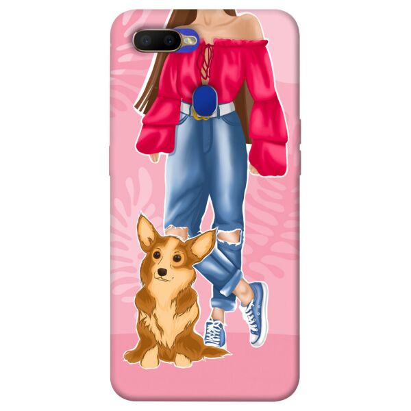 

Чехол itsPrint Girl and corgi для Oppo A5s / Oppo A12