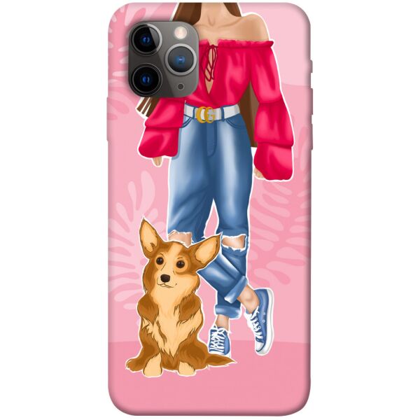

Чехол itsPrint Girl and corgi для Apple iPhone 11 Pro (5.8")