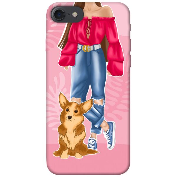 

Чехол itsPrint Girl and corgi для Apple iPhone 7 / 8 (4.7")