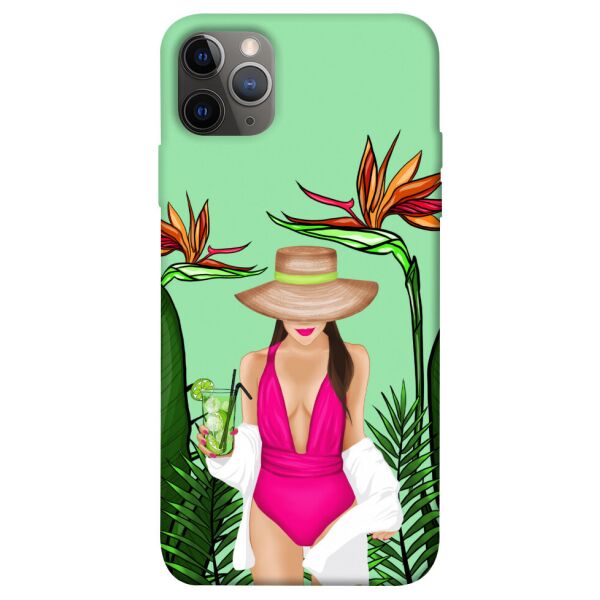 

Чехол itsPrint Tropical girl для Apple iPhone 12 Pro (6.1")