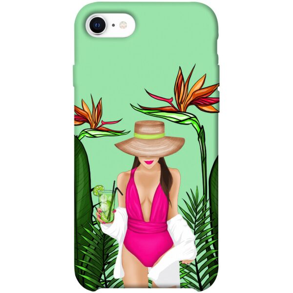 

Чехол itsPrint Tropical girl для Apple iPhone SE (2020)