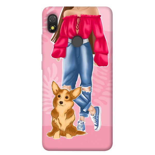 

Чехол itsPrint Girl and corgi для TECNO POP 3