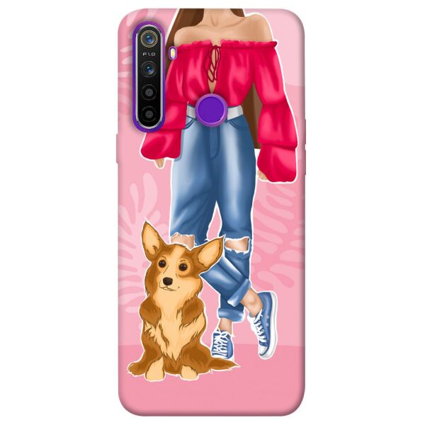 

Чехол itsPrint Girl and corgi для Realme 5