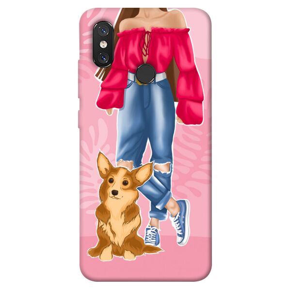 

Чехол itsPrint Girl and corgi для Xiaomi Mi 8