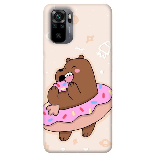 

Чехол itsPrint Мишка в пончике для Xiaomi Redmi Note 10