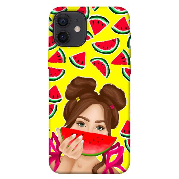 

Чехол itsPrint Watermelon girl для Apple iPhone 12 (6.1")