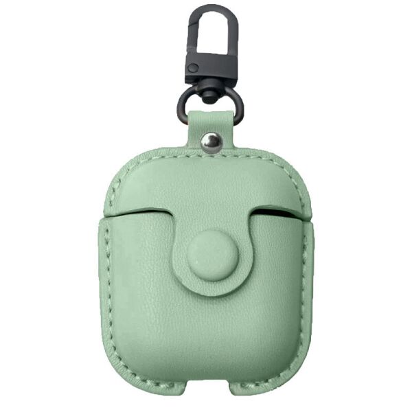 

Кожаный футляр Leather bag для наушников AirPods Зеленый