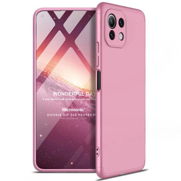 

Пластиковая накладка GKK LikGus 360 градусов (opp) для Xiaomi Mi 11 Lite Розовый / Rose Gold