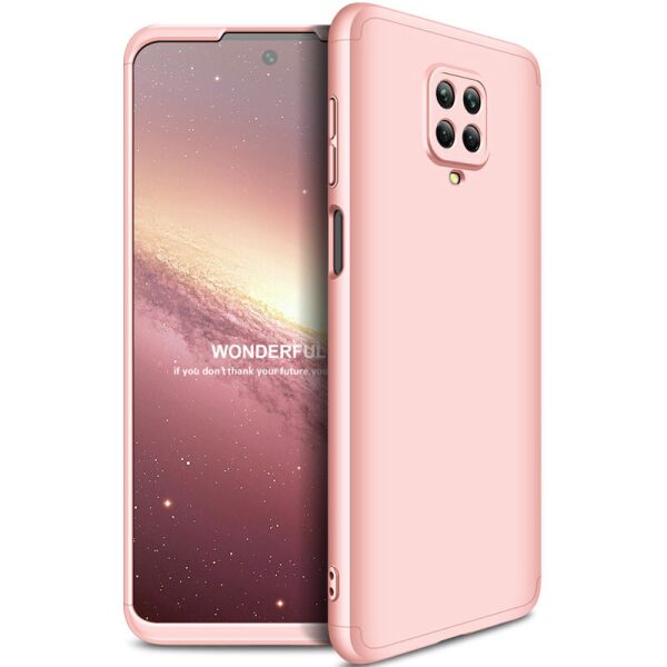 

Пластиковая накладка GKK LikGus 360 градусов (opp) для Xiaomi Redmi Note 9s/Note 9 Pro/9 Pro Max Розовый / Rose Gold