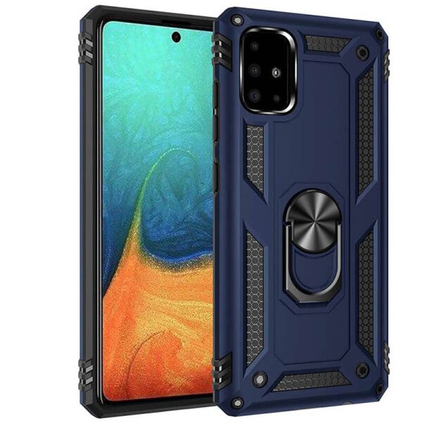 

Ударопрочный чехол Serge Ring for Magnet для Samsung Galaxy A51 Темно-синий
