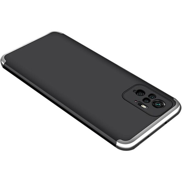

Пластиковая накладка GKK LikGus 360 градусов (opp) для Xiaomi Redmi Note 10 Pro / 10 Pro Max Черный / Серебряный