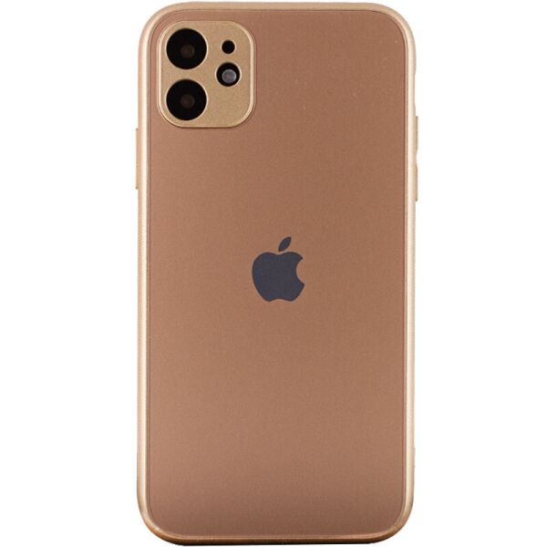 

TPU+Glass чехол Matte Candy Full camera для Apple iPhone 11 (6.1") Золотой
