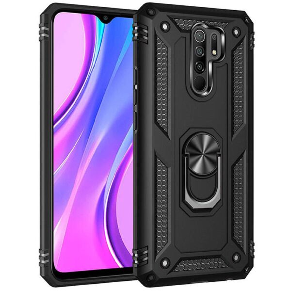 

Ударопрочный чехол Serge Ring for Magnet для Xiaomi Redmi 9 Черный