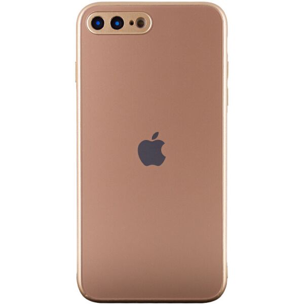 

TPU+Glass чехол Matte Candy Full camera для Apple iPhone 7 plus / 8 plus (5.5") Золотой
