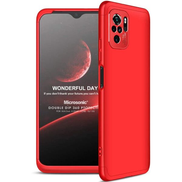 

Пластиковая накладка GKK LikGus 360 градусов (opp) для Xiaomi Redmi Note 10 / Note 10s Красный