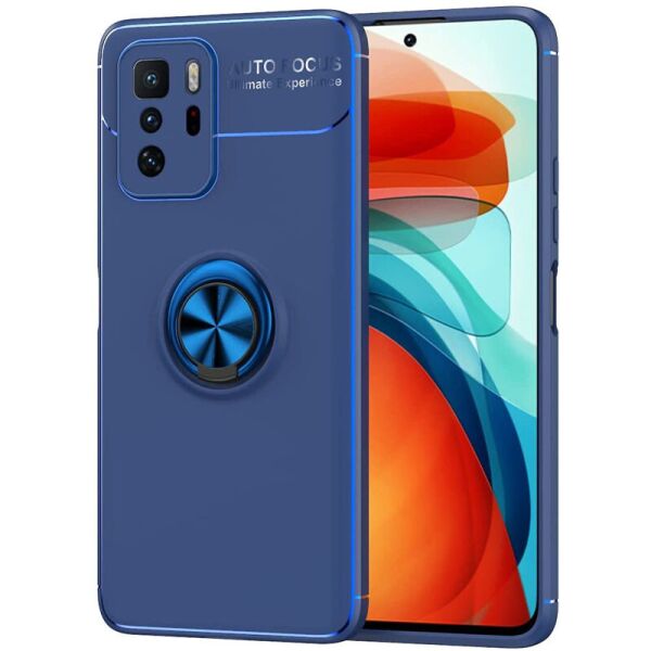 

TPU чехол Deen ColorRing под магнитный держатель (opp) для Xiaomi Redmi Note 10 5G / Poco M3 Pro Синий / Синий