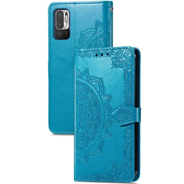

Кожаный чехол (книжка) Art Case с визитницей для Xiaomi Redmi Note 10 5G / Poco M3 Pro Синий