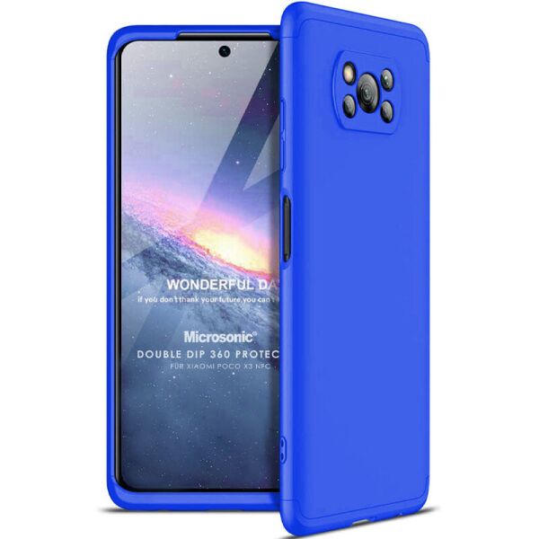 

Пластиковая накладка GKK LikGus 360 градусов (opp) для Xiaomi Poco X3 NFC / Poco X3 Pro Синий