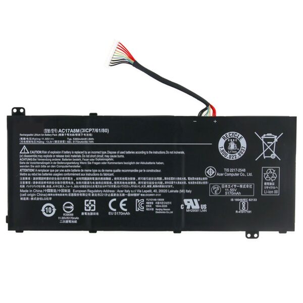 

Аккумуляторная батарея для ноутбука Acer TravelMate TMX314-51-M (AC17A8M) ( 75204 )