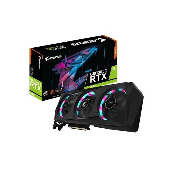 

Відеокарта Gigabyte GeForce RTX3060 12Gb AORUS ELITE 2.0 LHR (GV-N3060AORUS E-12GD 2.0)