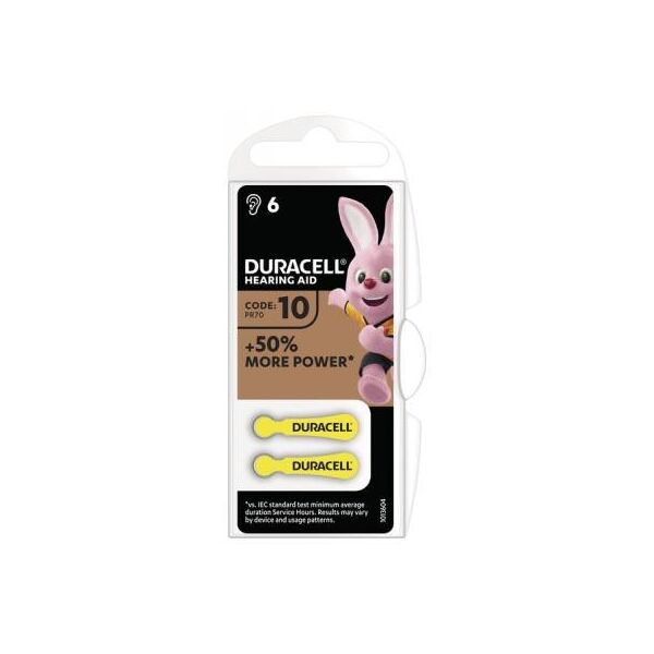 

Батарейка Duracell 10 / P10 / PR536 Zinc Air (1.4V) * 6 (5004320)
