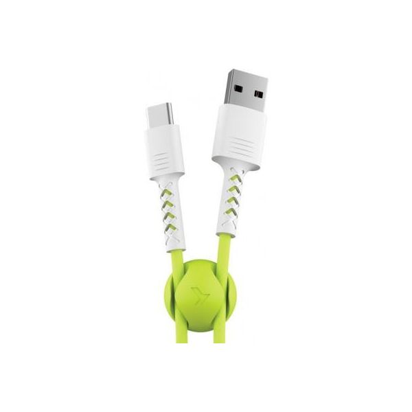 

Дата кабель USB 2.0 AM to Type-C 1.0m Soft white/lime Pixus (4897058531169)