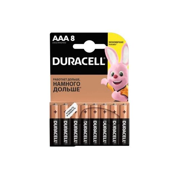 Акція на Батарейка Duracell AAA MN2400 LR03 * 8 (5000394203341 / 81480364) від Allo UA