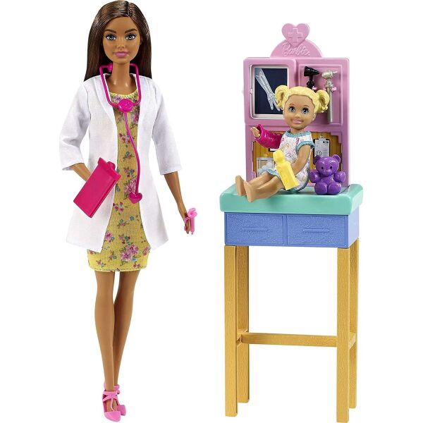 

Кукла Барби Я могу быть Педиатр Barbie Careers You Can Be Anything Pediatrician Playset, Brunette Doll GTN52