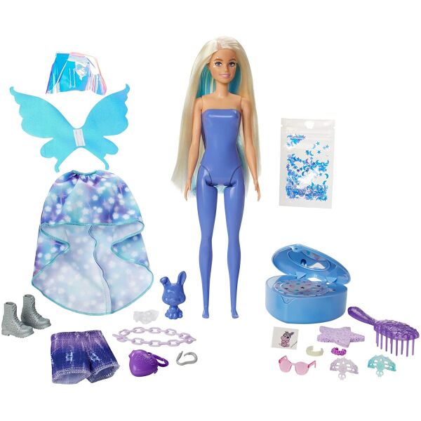 

Кукла Барби Сюрприз Цветное перевоплощение Фея Barbie Color Reveal Peel Fairy Fashion Doll Set with 25 Surprises GXV94