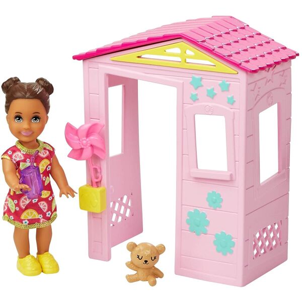 

Кукла Барби Скиппер Малышка и домик ​Barbie Skipper Babysitters Inc. Small Toddler Doll & Pink Playhouse GRP15