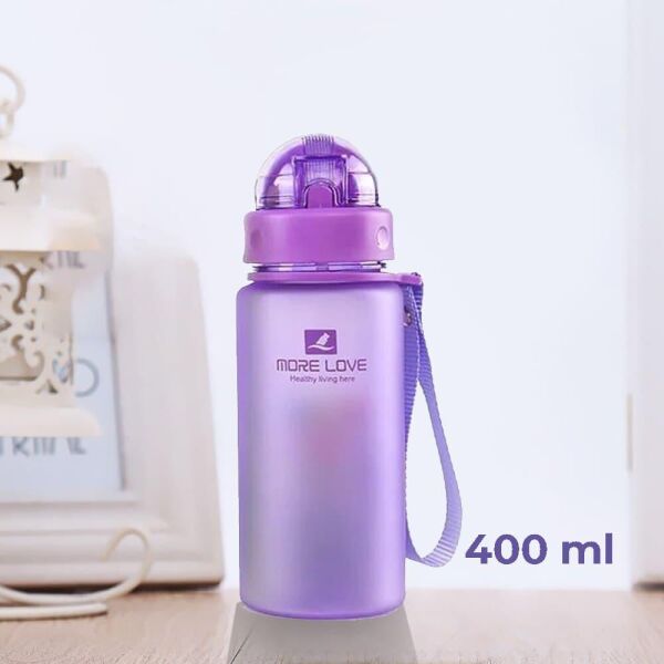

Пляшка для води CASNO 400 мл MX-5028 More Love Фіолетова з соломинкою
