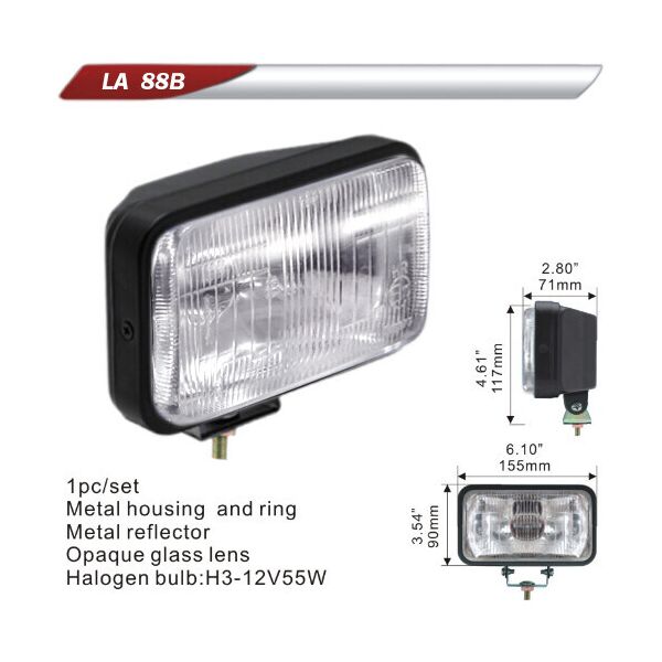 

Фара дополнительная DLAA 88B-W черные/H3-12V-55W/155*90mm