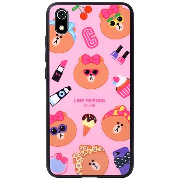 

Чехол-накладка TOTO Cartoon Print Glass Case Xiaomi Redmi 7A Line friends Linc