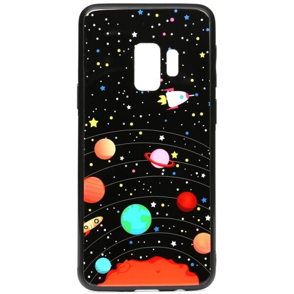 

Чехол-накладка TOTO Cartoon Print Glass Case Samsung Galaxy S9 Planets