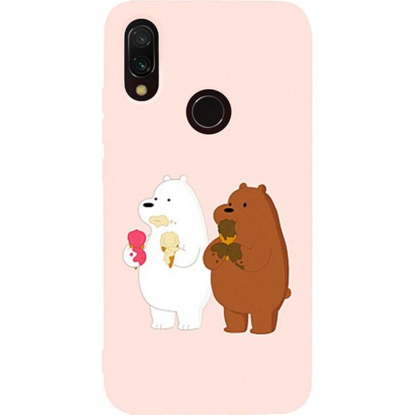 

Чехол-накладка TOTO Matt TPU 2mm Print Case Xiaomi Redmi 7 #66 Bear Icecreame Sand pink