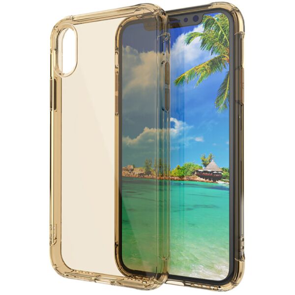 

Чехол-накладка TOTO TPU+PC colorful case iPhone X Gold