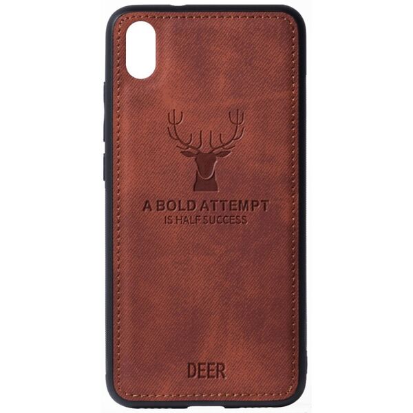 

Чехол-накладка TOTO Deer Shell With Leather Effect Case Xiaomi Redmi 7A Brown