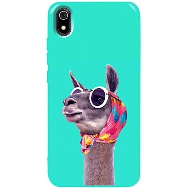 

Чехол-накладка TOTO Pure TPU 2mm Print Case Xiaomi Redmi 7A #8 Lama Glasses Mint