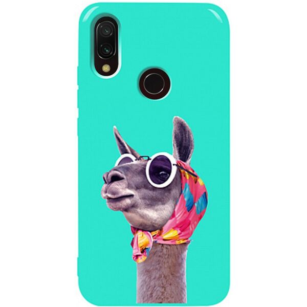 

Чехол-накладка TOTO Pure TPU 2mm Print Case Xiaomi Redmi 7 #8 Lama Glasses Mint